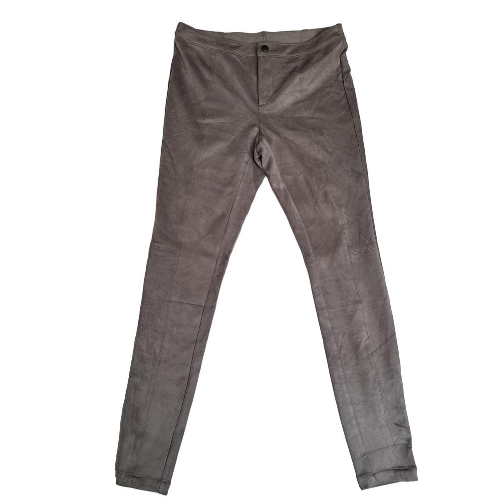 Premise Studio Pants Womens S Gray Faux Suede Slim Stretchy Leggings Trousers
